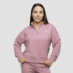 GymBeam Ženska dukserica Agile 1/2 Zip Woodrose