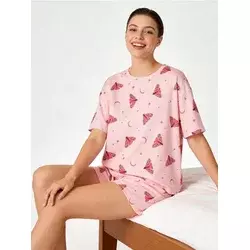 Sinsay - Dvodijelna pidžama sa motivom moljaca - roze
