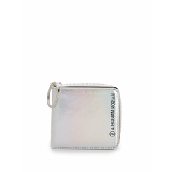 Mm6 Maison Margiela - logo-printed iridescent wallet - women - Metallic