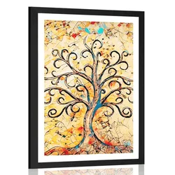 Plakat s paspartujem simbol drevesa življenja - 20x30 no frame
