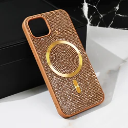 Maska za telefon Magsafe Glam za iPhone 14 6.1, Zlatne boje