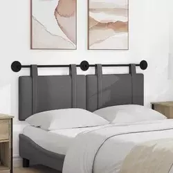 vidaXL Visoki naslon za glavo Temno siva 150 x 55 x 5 cm blago