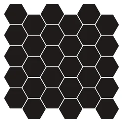 Heksagonska pločica 20 pcs Crna 30 x 30 cm Poliuretan i PET