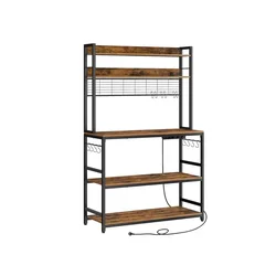 Songmics Kuhinjska polica 40x100x170 cm rjava