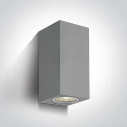 ZIDNA SVJETILJKA 2xGU10/7W IP65 SIVA 100x77x70mm