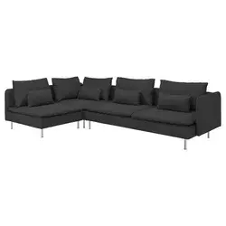SÖDERHAMN Ugaona sofa, 4-sed, bez stranice/Fridtuna tamnosiva