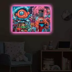 Wallity Slika sa LED osvetljenjem 4570POPARTDACT-009, 45x70 cm