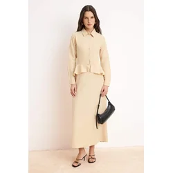 Trendyol Modest Ženska haljina Tctss26Eb00006, Bež