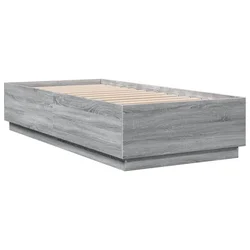 Vidaxl Posteljni okvir siva sonoma 90x200 cm inženirski les