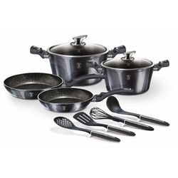 Berlingerhaus Carbon Pro set posode, aluminij, 10-kosov