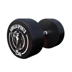 GORILLA SPORTS Okrugla gumirana bučica 25 kg