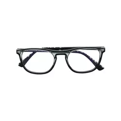 Face A Face - transparent square shaped glasses - unisex - Black