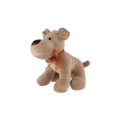 Teddies Pes/kunec, ki sedi z lokom, pliš 23cm, rjav