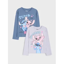 Sinsay - Pamučne majice sa printom 2 kom Stitch - šareno