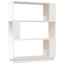 Ormarić za knjige / pregrada bijeli 80x25x101 cm od borovine