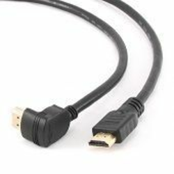 GEMBIRD - MONITOR Cable, High Speed HDMI 4K with Ethernet, HDMI/HDMI M/M, Gold Plated, 90 degrees angled connector, 3m