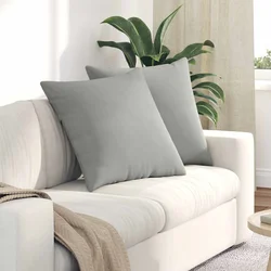 Jastučići za sofu 2 pcs Svijetlo siva 60 x 60 cm tkanina