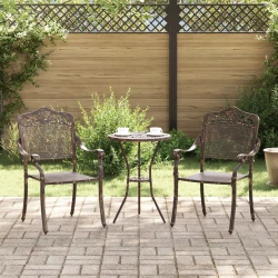 Vrtna stolica 2 pcs Bronzana 55 x 55 x 92,5cm Aluminij