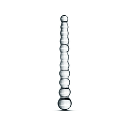 Steklen dildo s kroglicami