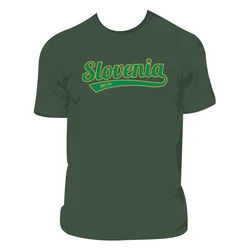 Majica s potiskom Slovenia zelena