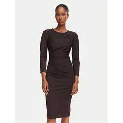 Rinascimento Cocktail obleka CFC0130273003 Rjava Slim Fit