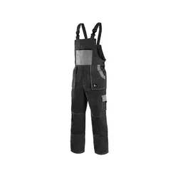CANIS Radne pantalone na tregere Luxy Robin/ crna/siva