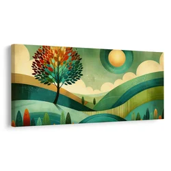 Slika pokrajina v tonih narave - 80x40
