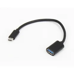 E-GREEN Adapter USB 3.0 (F) - USB 3.1 Tip C (M) - OTG 0.15m crni