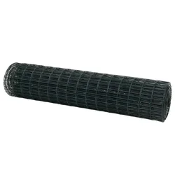 Vidaxl Evropska ograja Zelena 1 x 25m PVC prevlečen železo
