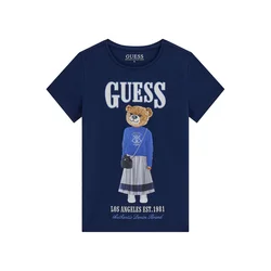 Guess Majica J6RI10 K6YW4 Mornarsko modra Regular Fit