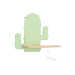 Cactus 1 Wall Lamp 4W Led 4000K Iq Kids With Cable, Plug And Switch Green Fsc Mix 70%