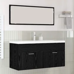 Kupaonski ormar Crni hrast 100 x 38,5 x 46 cm Konstruirano drvo