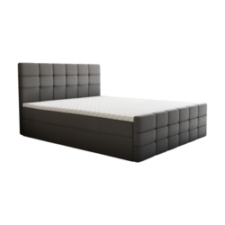 Boxspring postelja, 180x200, siva, BEST