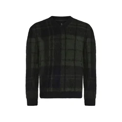 Barbour Pulover Hunham temno modra/oliva/črna
