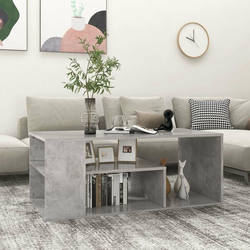 Stolić za kavu boja betona 100 x 50 x 40 cm konstruirano drvo