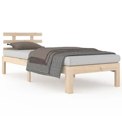 Vidaxl Posteljni okvir iz trdnega lesa 90x190 cm