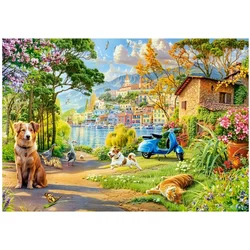 Castorland - Puzzle Pot ob jezeru - 500 kosov