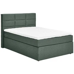 Carryhome POSTELJA BOXSPRING 100 cm x 200 cm , tekstil temno zelena