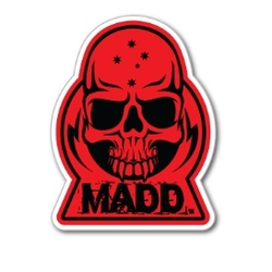 Nalepka Madd - rdeea