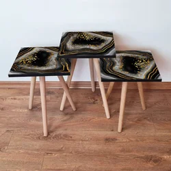 Hanah Home Set klub stočića 3Shp119, 3 komada, Tirkizna