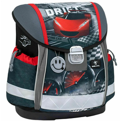 Belmil Školski ranac za dečake Drift racing 403-13, Sivo-crveni