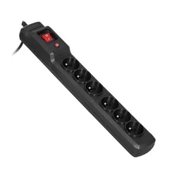 ActiveJet Activejet COMBO 6GN 5M črn napajalni trak s kablom