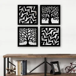 Wallity Set ogledala SYH7436502136139, Crni