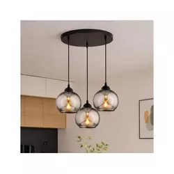Brilagi - Luster na sajli 3xE27/60W/230V crna/dimljena siva