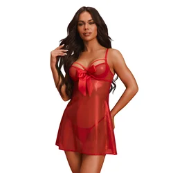 Obsessive Gifty - babydoll in tangice komplet (rdeč)