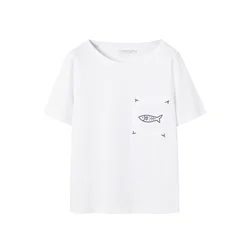TATUUM Majica marine/bela