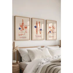 Č-300554 - 3040 set dekorativnih slika u više boja (3 komada)