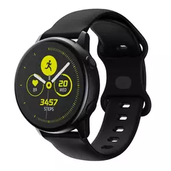 Silikonski pas za uro Huawei Watch 3/Watch 3 Pro Smooth - črn