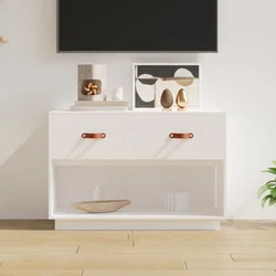 TV ormarić bijeli 90 x 40 x 60 cm od masivne borovine