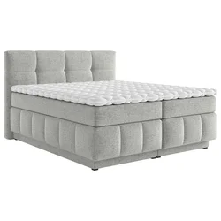 Carryhome BOXSPRING POSTELJA 160 cm x 200 cm , tekstil sivobež